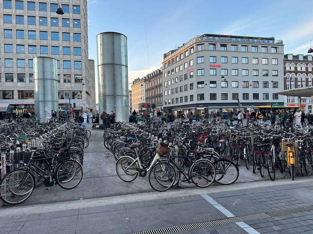 Velky počet cyklistů v Kodani